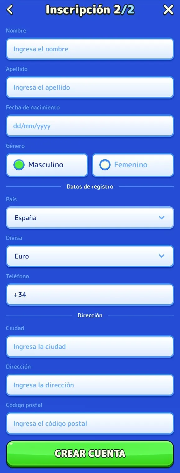 Pistolo Casino Inscripción