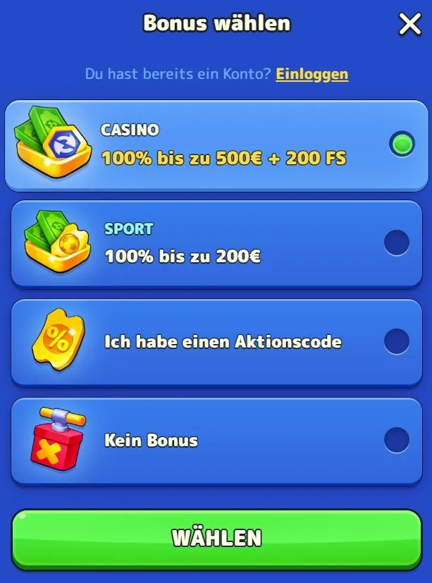 Pistolo Casino Registrierung + Bonus-Highlights