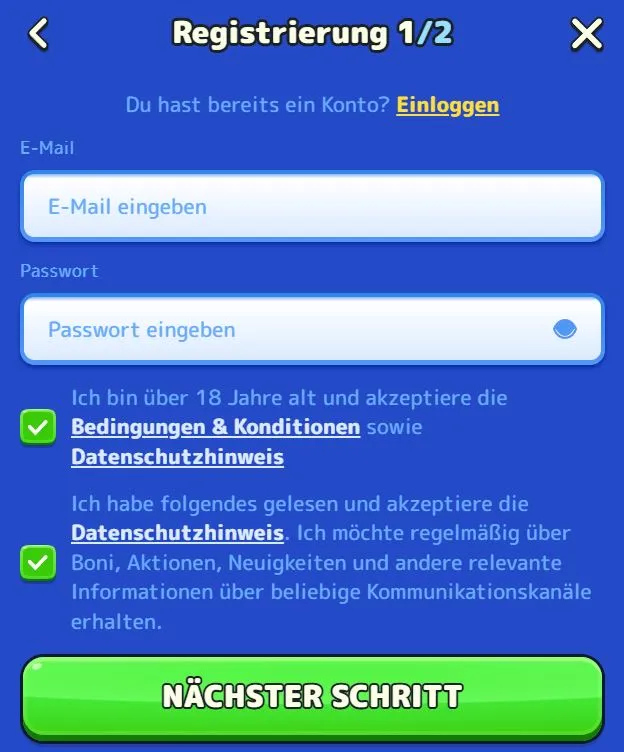 Pistolo Casino Registrierung - Starten Sie in Minutenschnelle