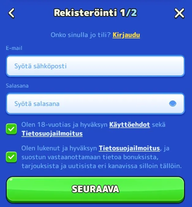 Pistolo Casino rekisteröityminen - Aloita muutamassa minuutissa