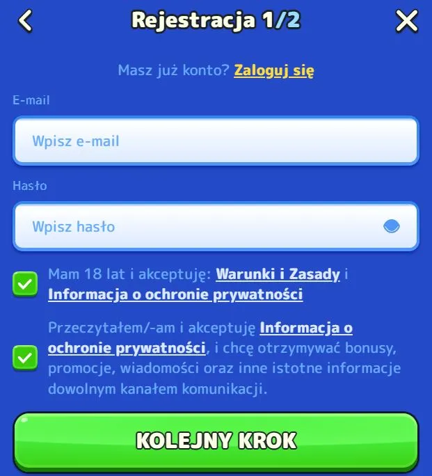 Rejestracja w kasynie Pistolo - Rozpocznij w kilka minut