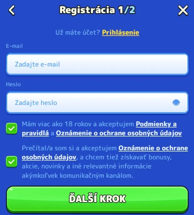 Registrácia v kasíne Pistolo - Začnite v priebehu niekoľkých minút