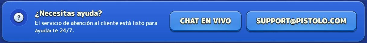 Pistolo Casino - atención al cliente