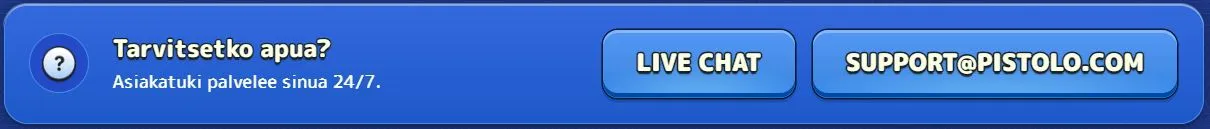 Pistolo Casino asiakastuki