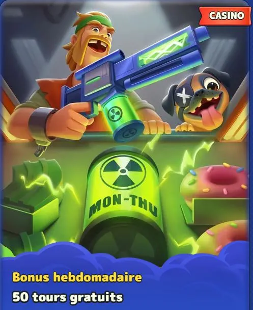 Recharge hebdomadaire 50 tours gratuits