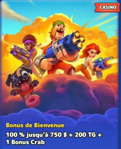 Bonus de bienvenue 100% jusqu'à 750 $ + 200 FS